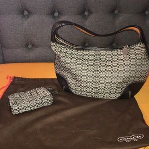 COACH Small Hobo Handbag with small Makeup Case